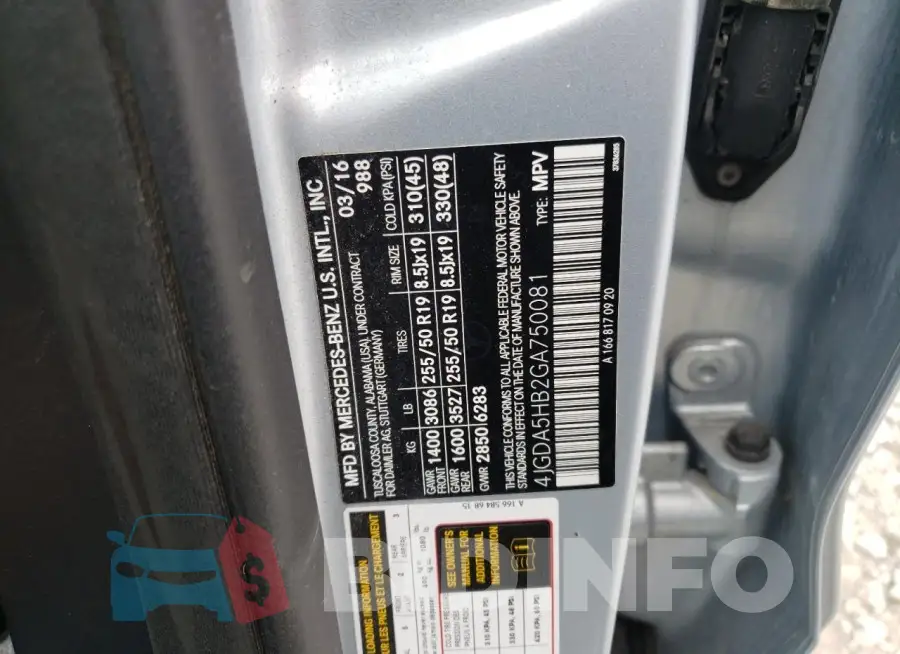 4JGDA5HB2GA750081 Photo# 13