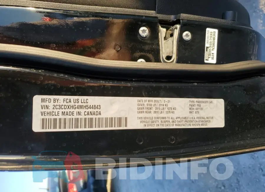 2C3CDXHG4MH544843 Photo# 13