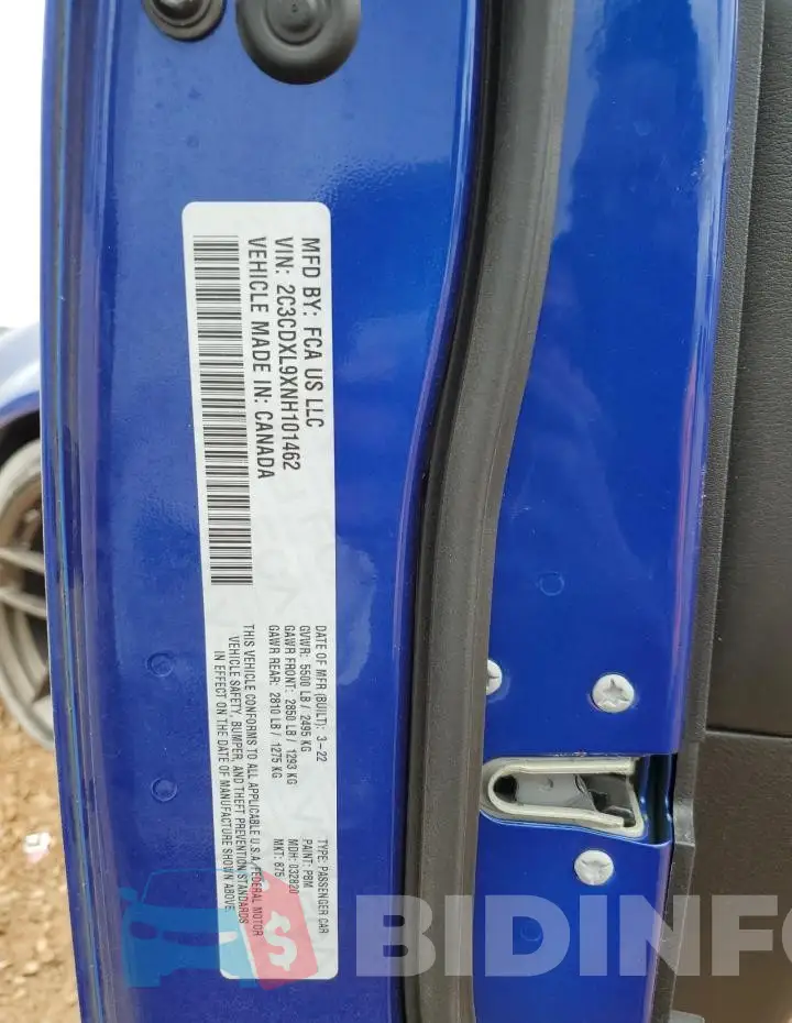 2C3CDXL9XNH101462 Photo# 12