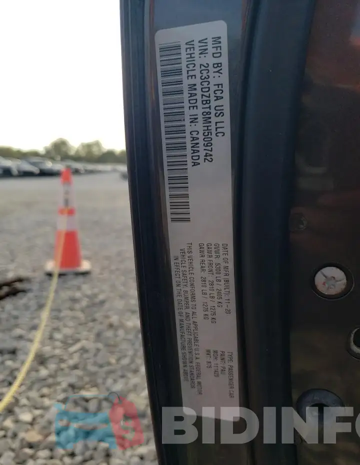 2C3CDZBT8MH509742 Photo# 12