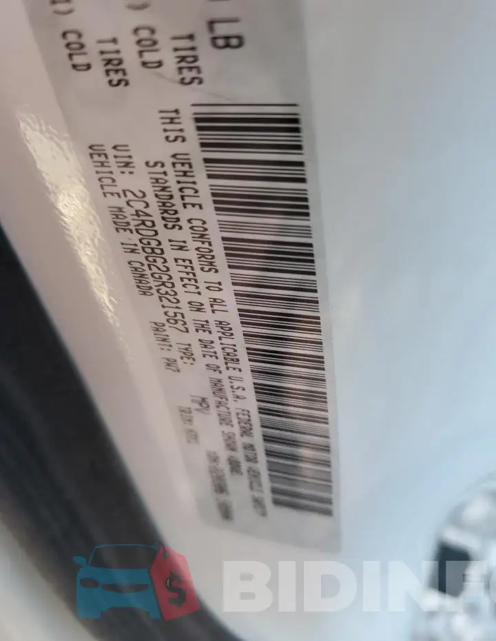 2C4RDGBG2GR321567 Photo# 13