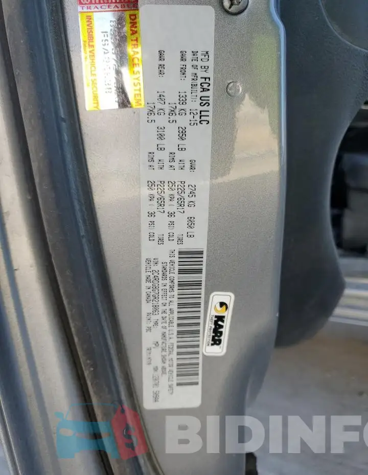 2C4RDGBG7GR218063 Photo# 12