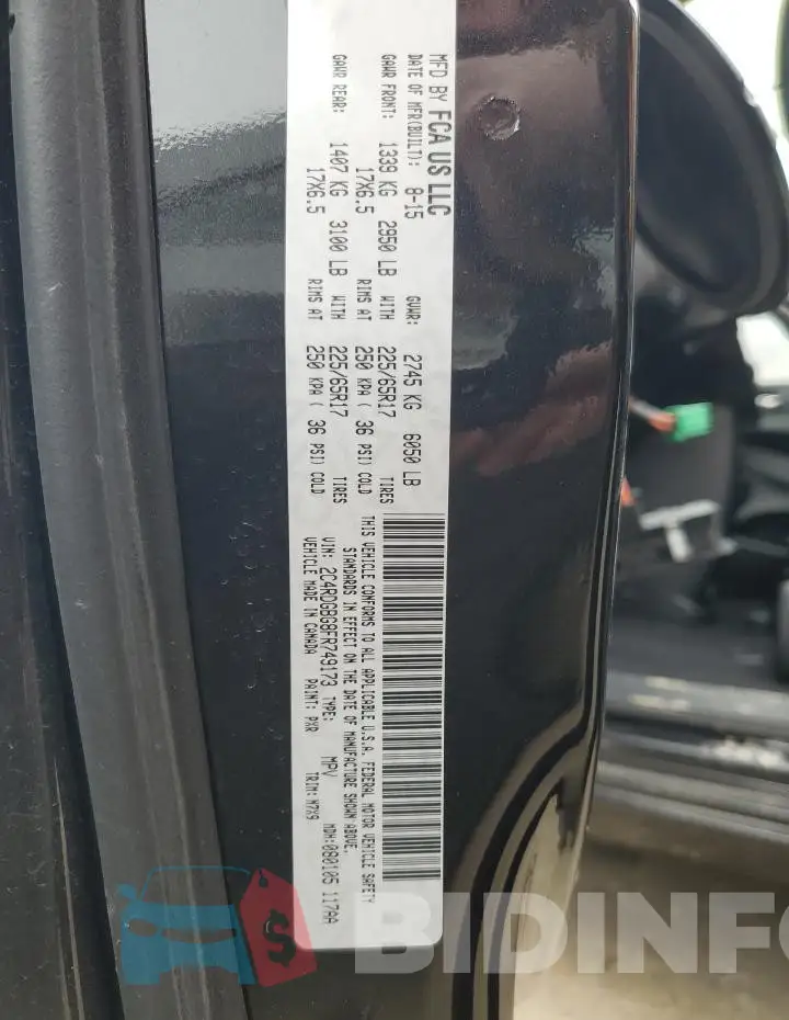 2C4RDGBG8FR749173 Photo# 13