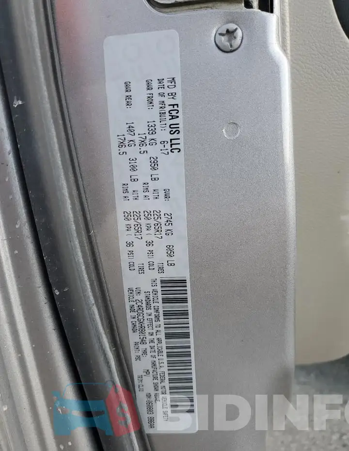 2C4RDGCGXHR801548 Photo# 13