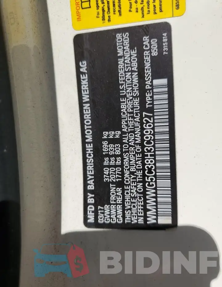 WMWWG5C38H3C99627 Photo# 13
