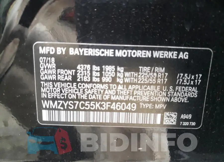 WMZYS7C55K3F46049 Photo# 12