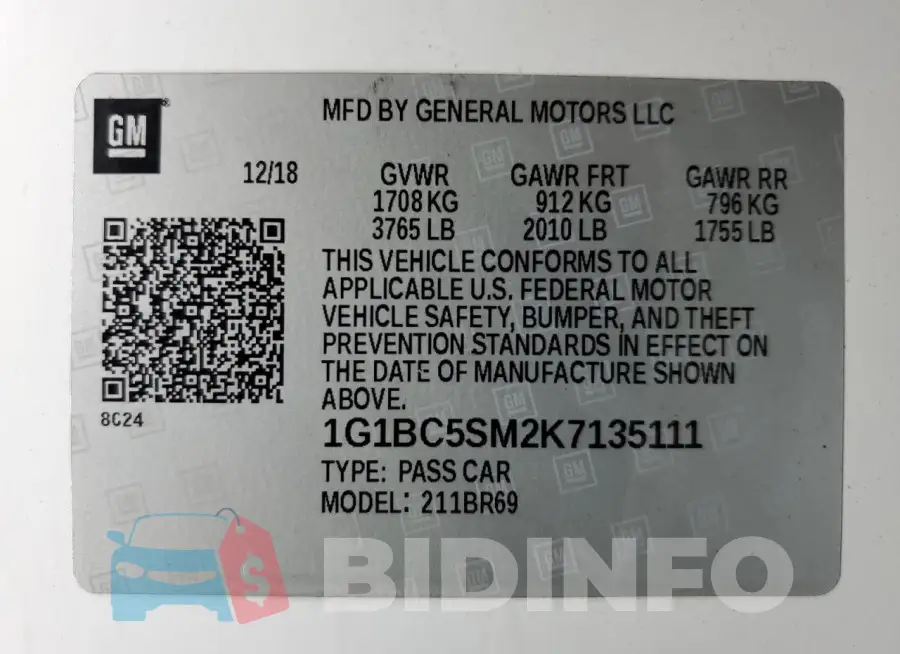 1G1BC5SM2K7135111 Photo# 12