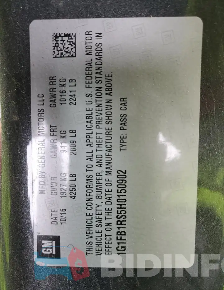 1G1FB1RS5H0150902 Photo# 12