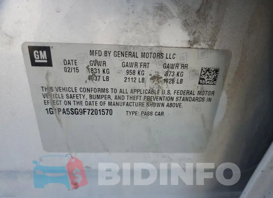 1G1PA5SG9F7201570 Photo# 12