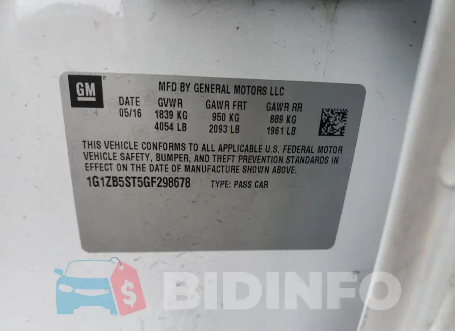 1G1ZB5ST5GF298678 Photo# 12
