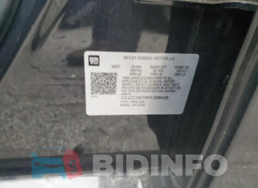 1G1ZC5ST0PF209435 Photo# 12