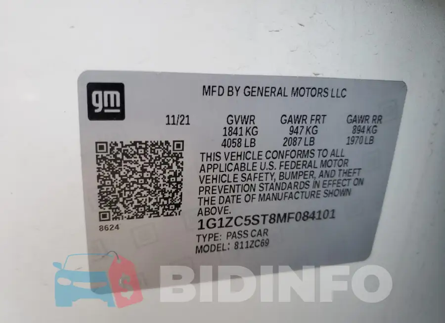 1G1ZC5ST8MF084101 Photo# 13
