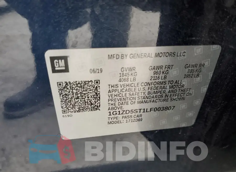1G1ZD5ST1LF003807 Photo# 12