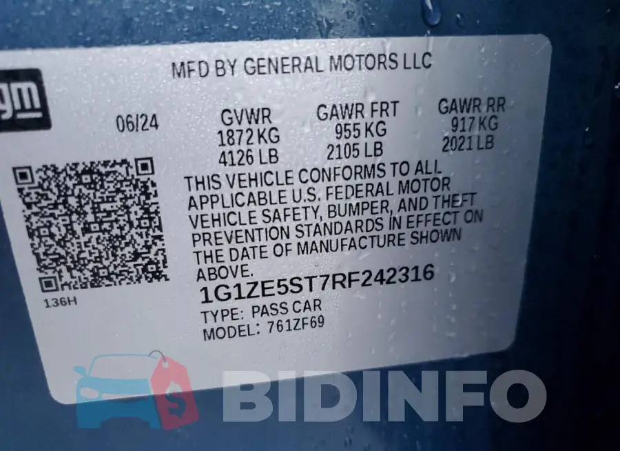 1G1ZE5ST7RF242316 Photo# 12