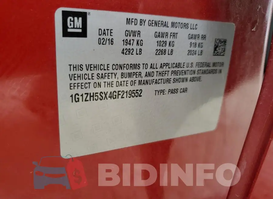 1G1ZH5SX4GF219552 Photo# 12