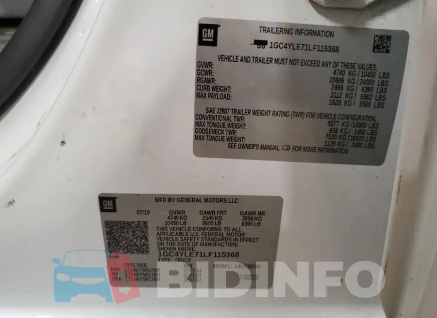 1GC4YLE71LF115368 Photo# 12