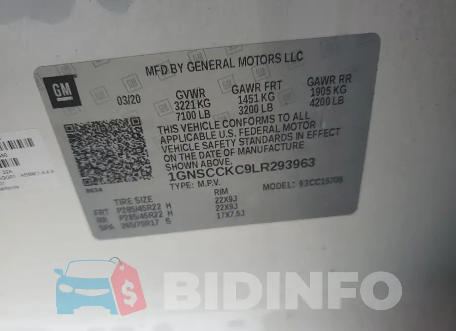 1GNSCCKC9LR293963 Photo# 13
