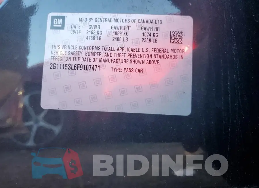 2G1115SL6F9107471 Photo# 13