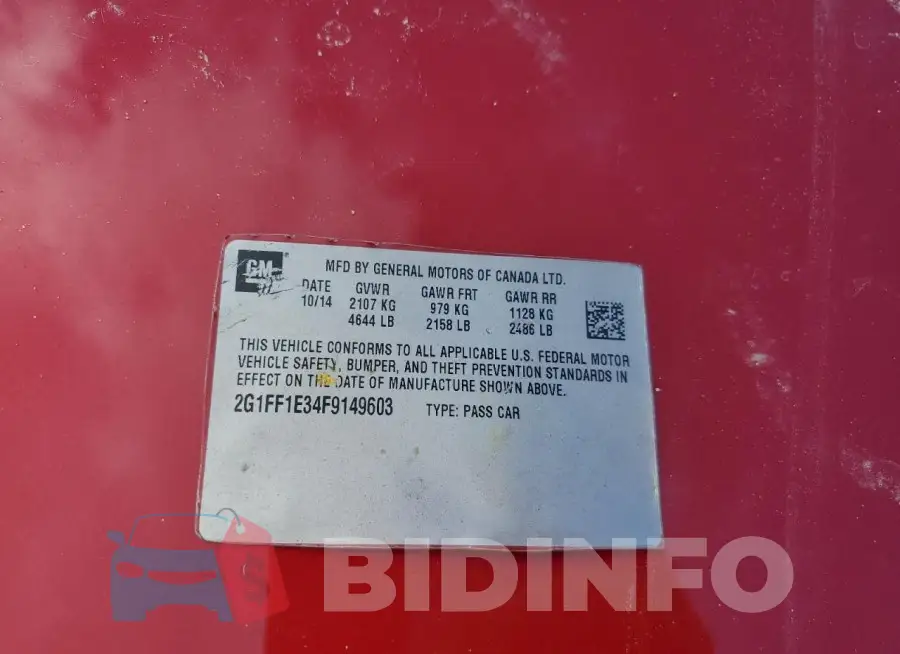 2G1FF1E34F9149603 Photo# 13