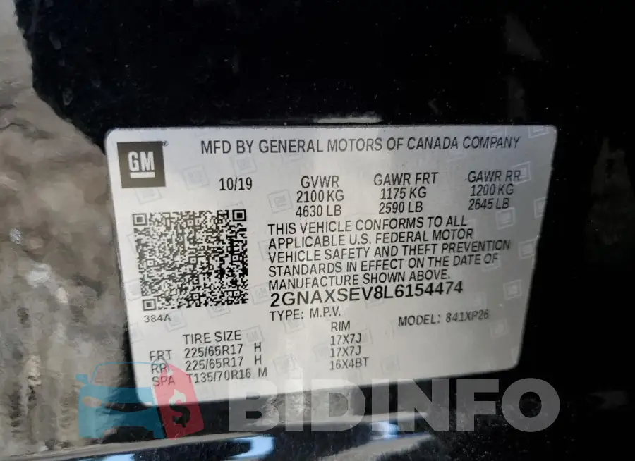 2GNAXSEV8L6154474 Photo# 13