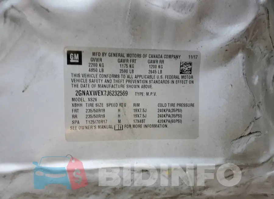2GNAXWEX7J6232569 Photo# 12