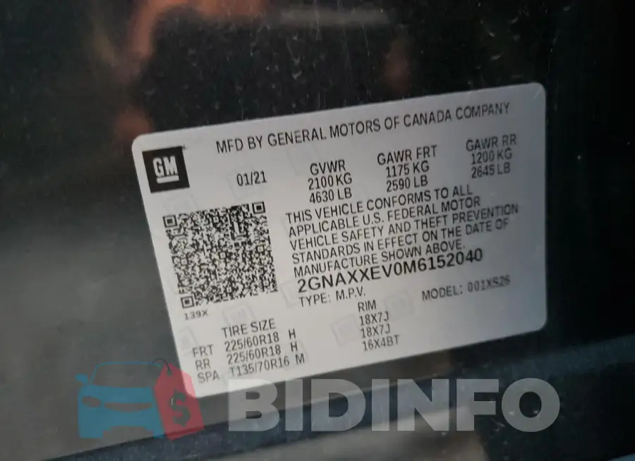 2GNAXXEV0M6152040 Photo# 13
