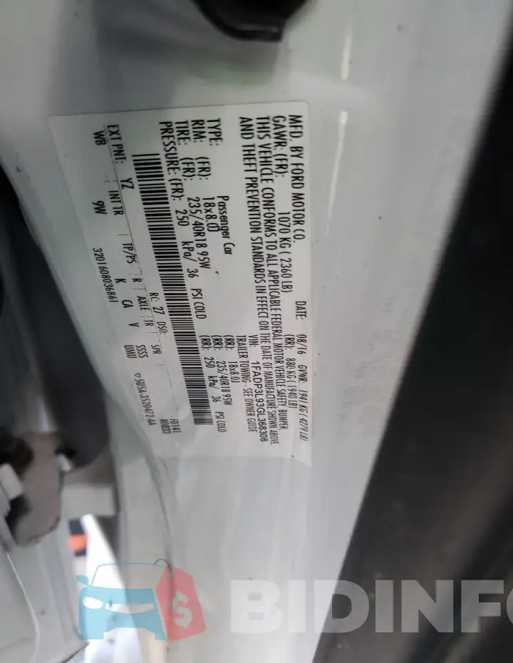 1FADP3L93GL368308 Photo# 12