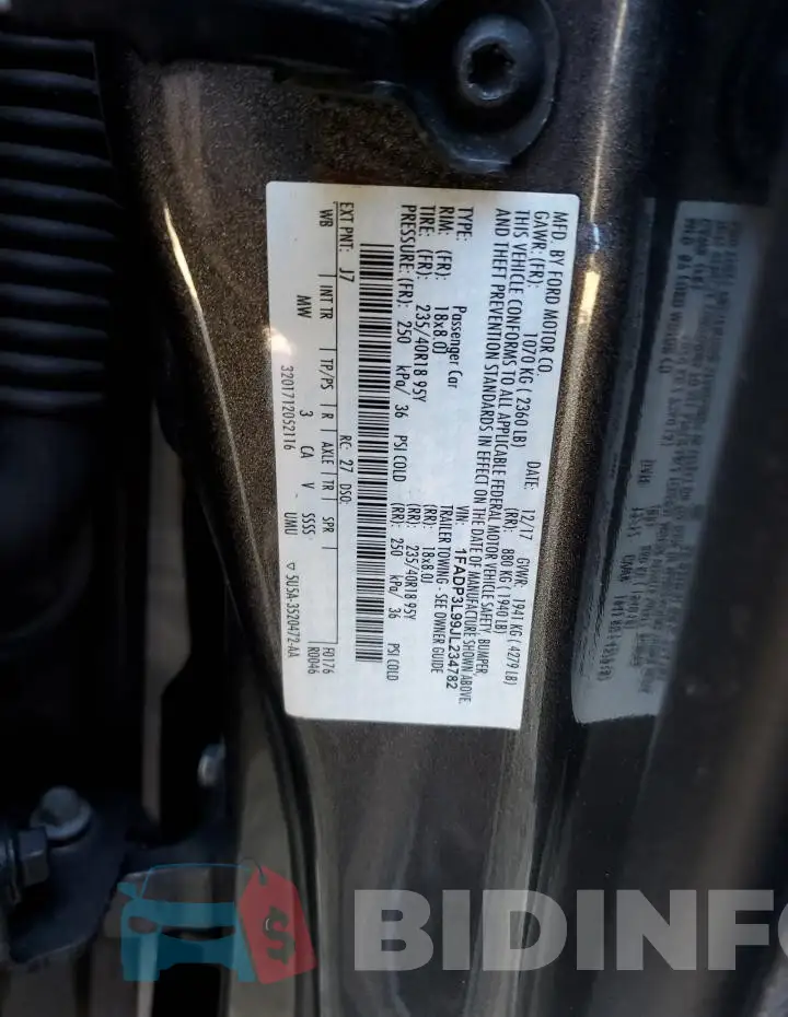 1FADP3L99JL234782 Photo# 12