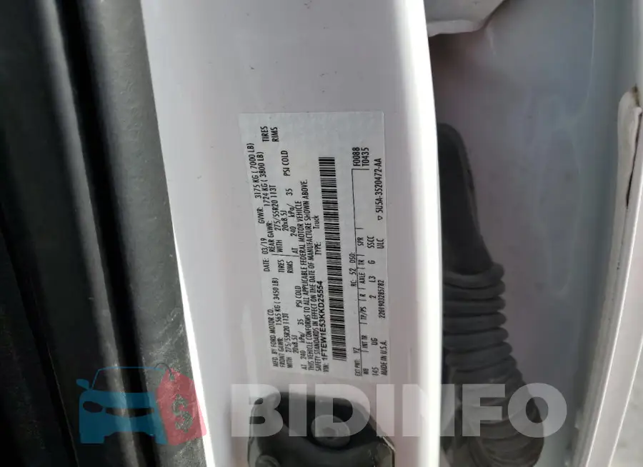 1FTEW1E53KKD25554 Photo# 13