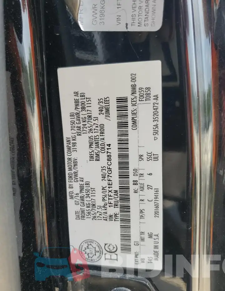 1FTFX1EF7GFC88714 Photo# 12