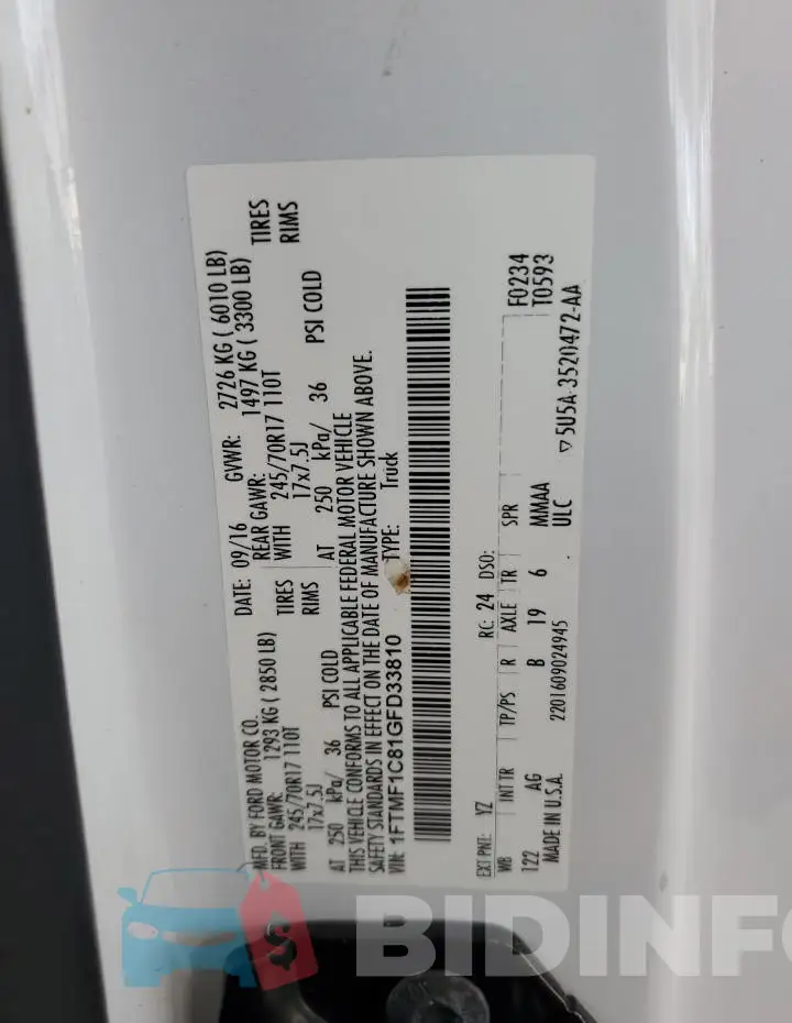 1FTMF1C81GFD33810 Photo# 12
