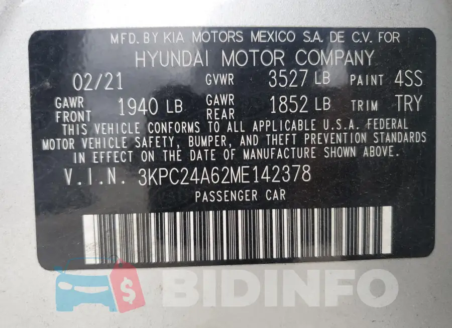 3KPC24A62ME142378 Photo# 12
