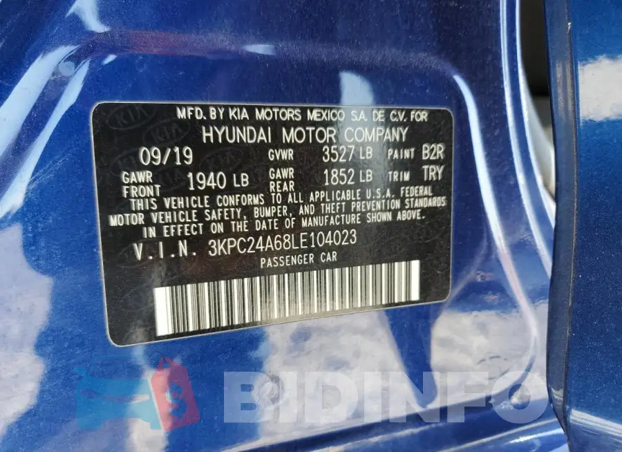 3KPC24A68LE104023 Photo# 12