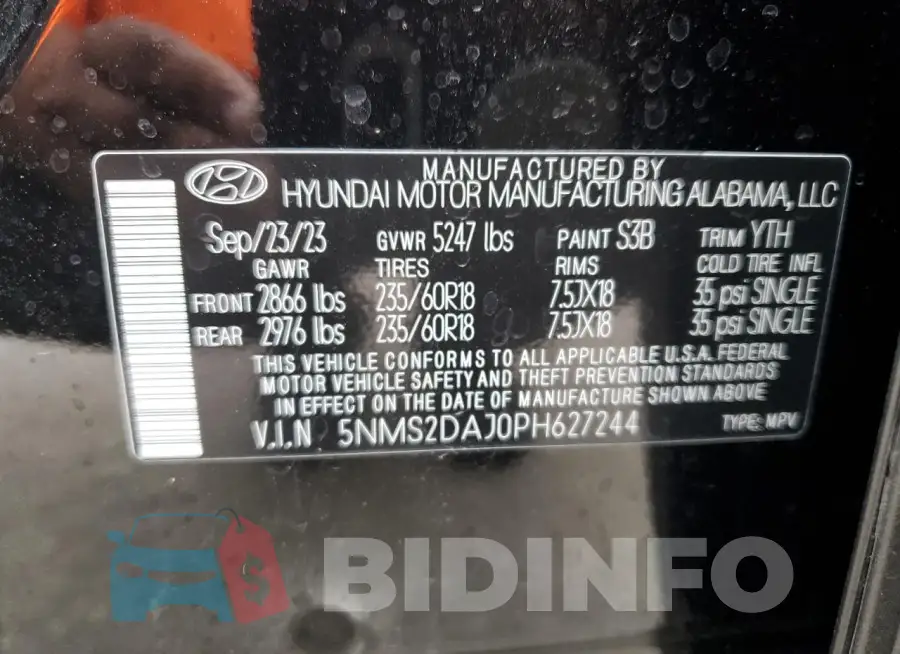 5NMS2DAJ0PH627244 Photo# 14