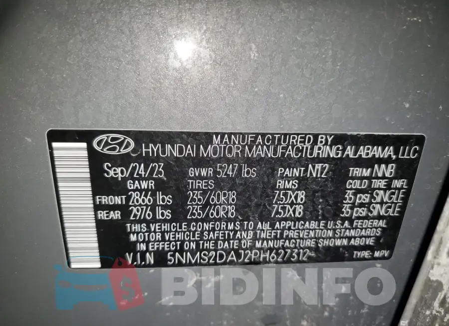 5NMS2DAJ2PH627312 Photo# 14