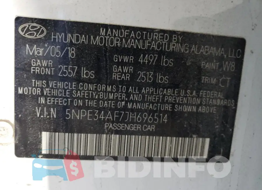 5NPE34AF7JH696514 Photo# 13