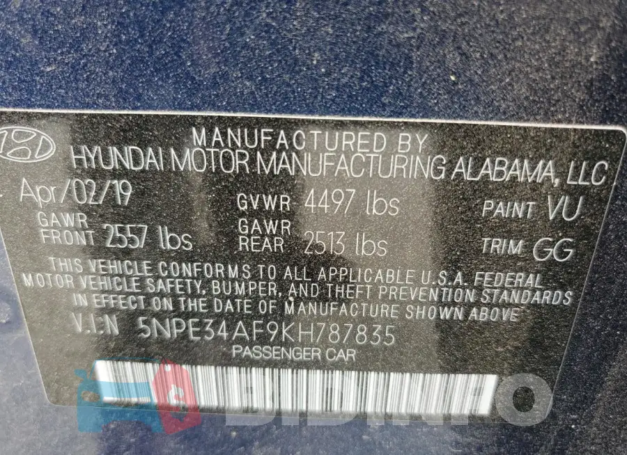 5NPE34AF9KH787835 Photo# 12