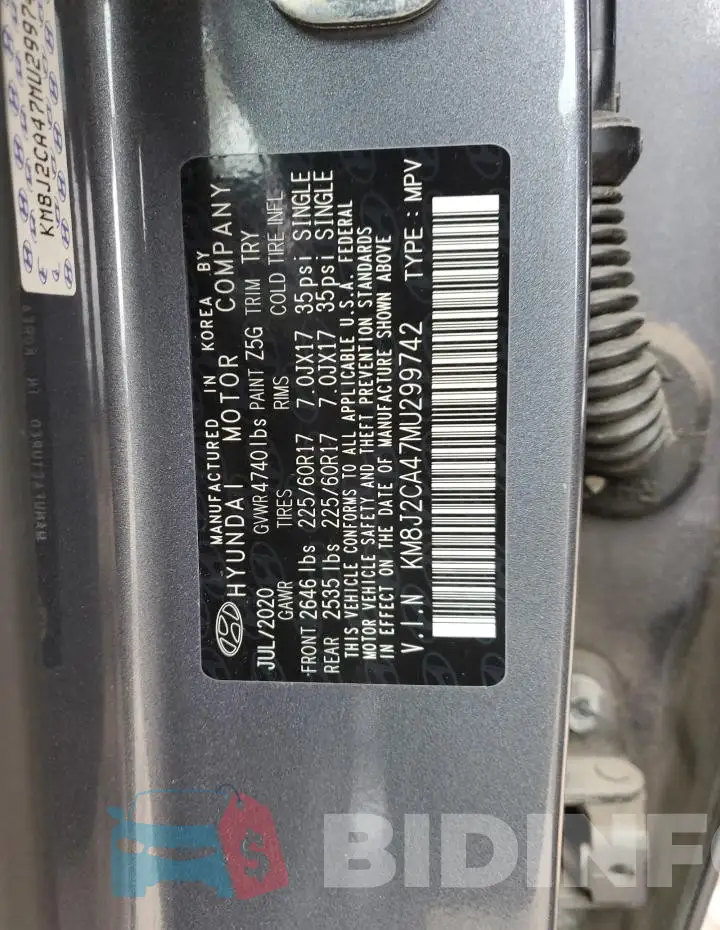 KM8J2CA47MU299742 Photo# 12