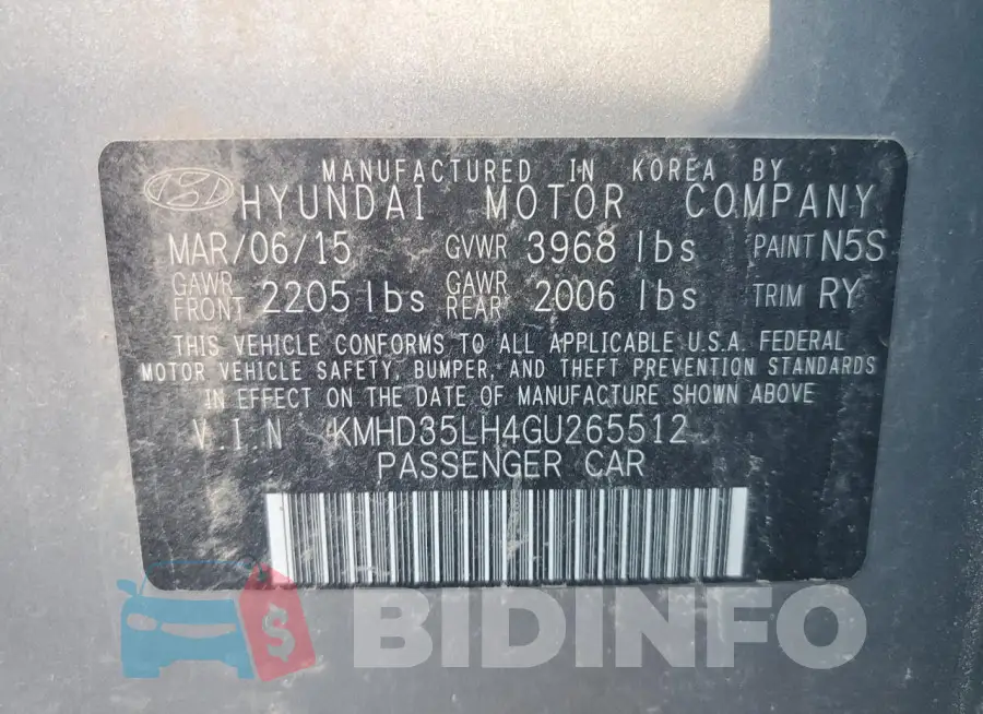 KMHD35LH4GU265512 Photo# 12