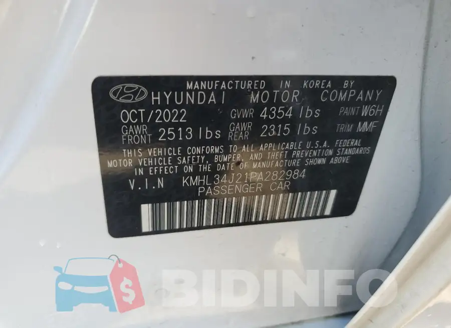 KMHL34J21PA282984 Photo# 13