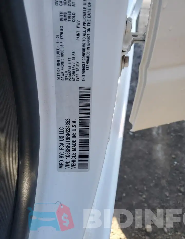 1C6SRFJT9RN224353 Photo# 12