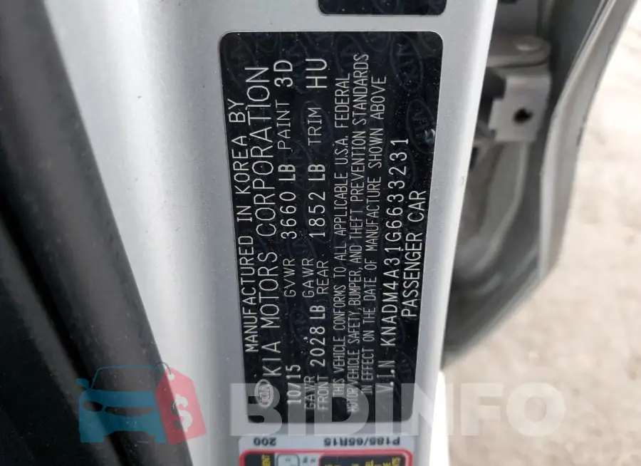 KNADM4A31G6633231 Photo# 13