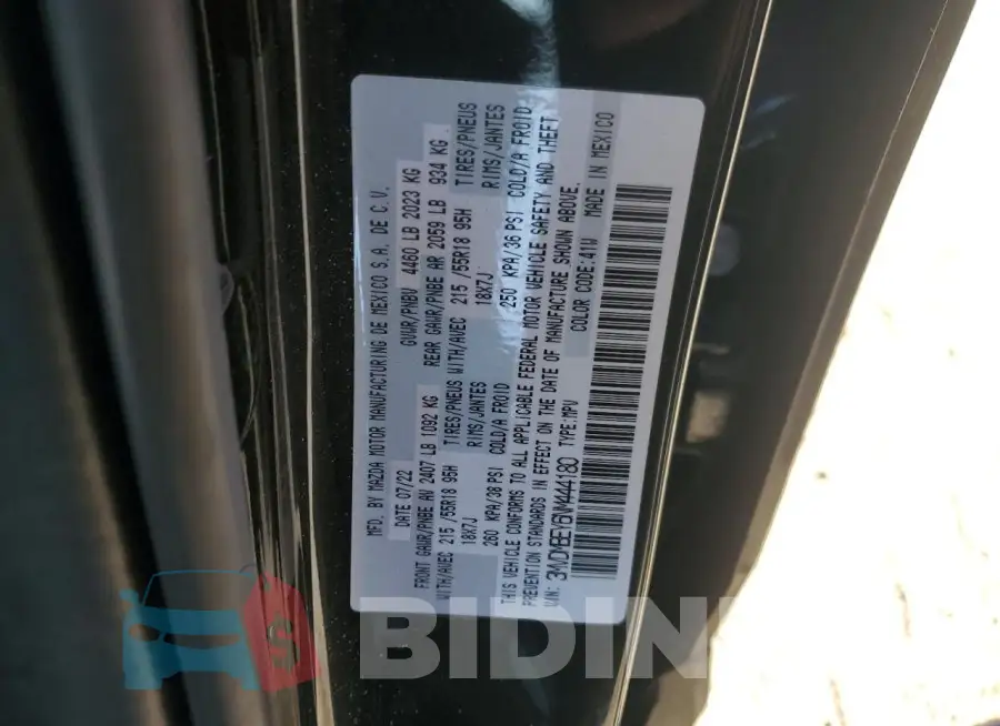 3MVDMBEY6NM444180 Photo# 14