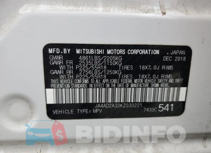 JA4AD2A32KZ030221 Photo# 13