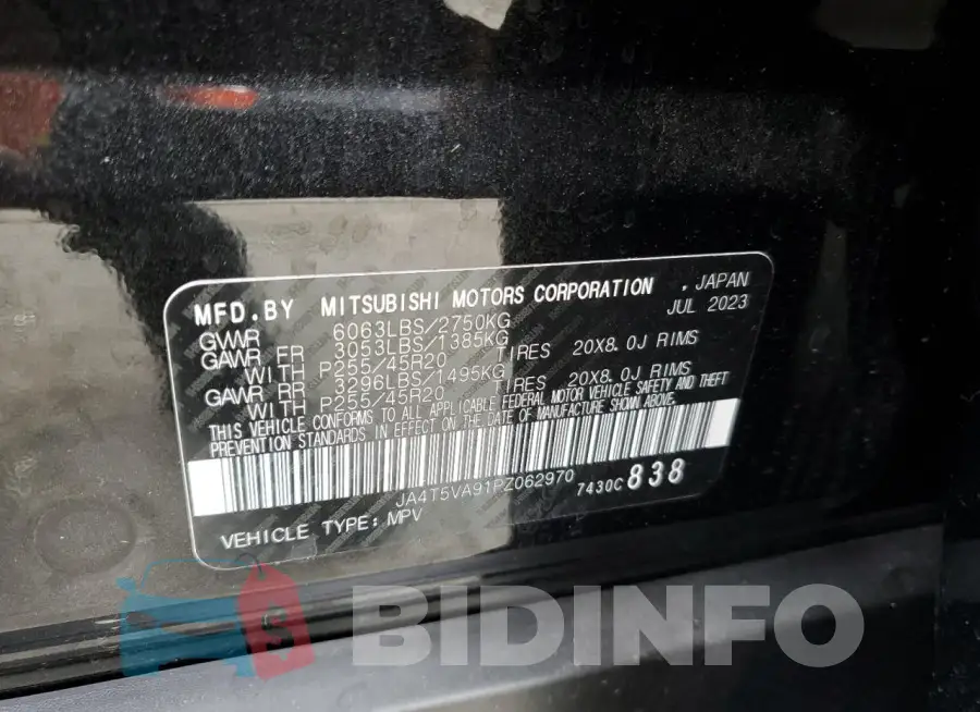 JA4T5VA91PZ062970 Photo# 14