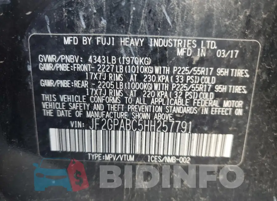 JF2GPABC5HH257791 Photo# 12