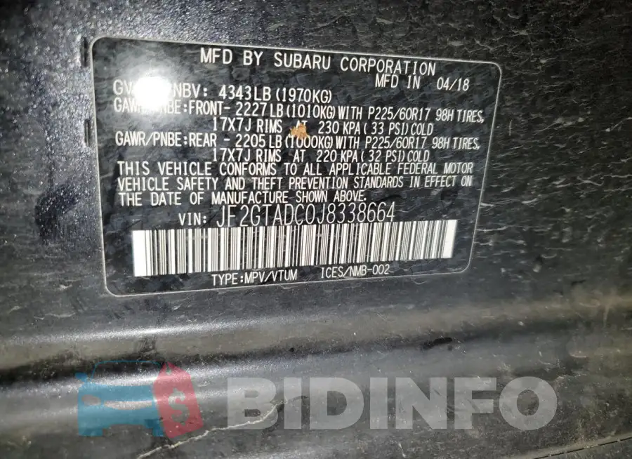 JF2GTADC0J8338664 Photo# 13