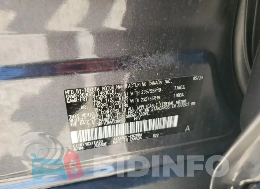 2T3C1RFV3RW338633 Photo# 13