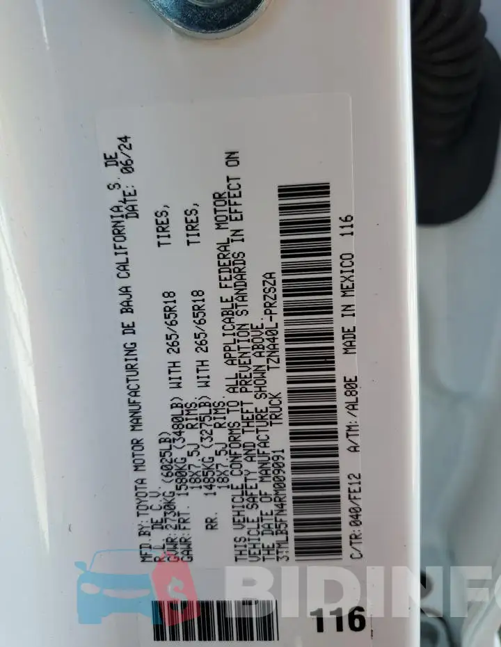 3TMLB5FN4RM009091 Photo# 12
