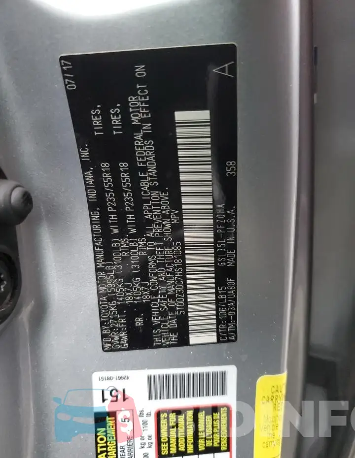 5TDDZ3DC7HS181085 Photo# 13